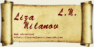 Liza Milanov vizit kartica